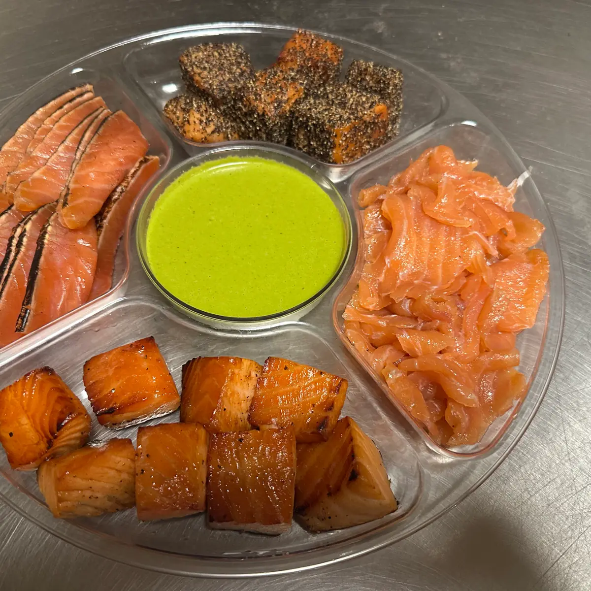 Green Tea Infused Smoked Salmon