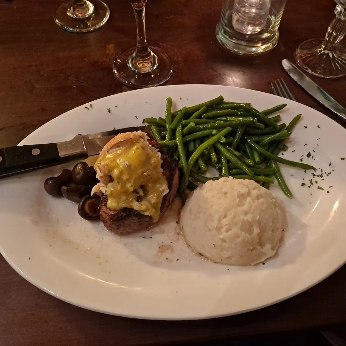 Filet Mignon with Crab
