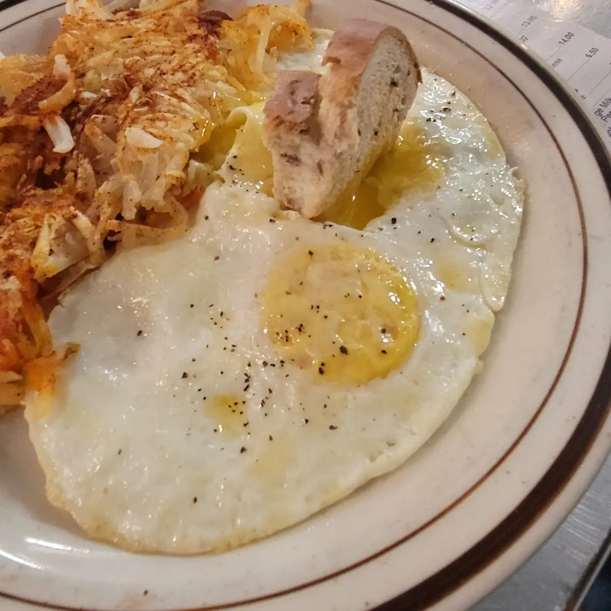 Eggs over Easy & Hash Browns