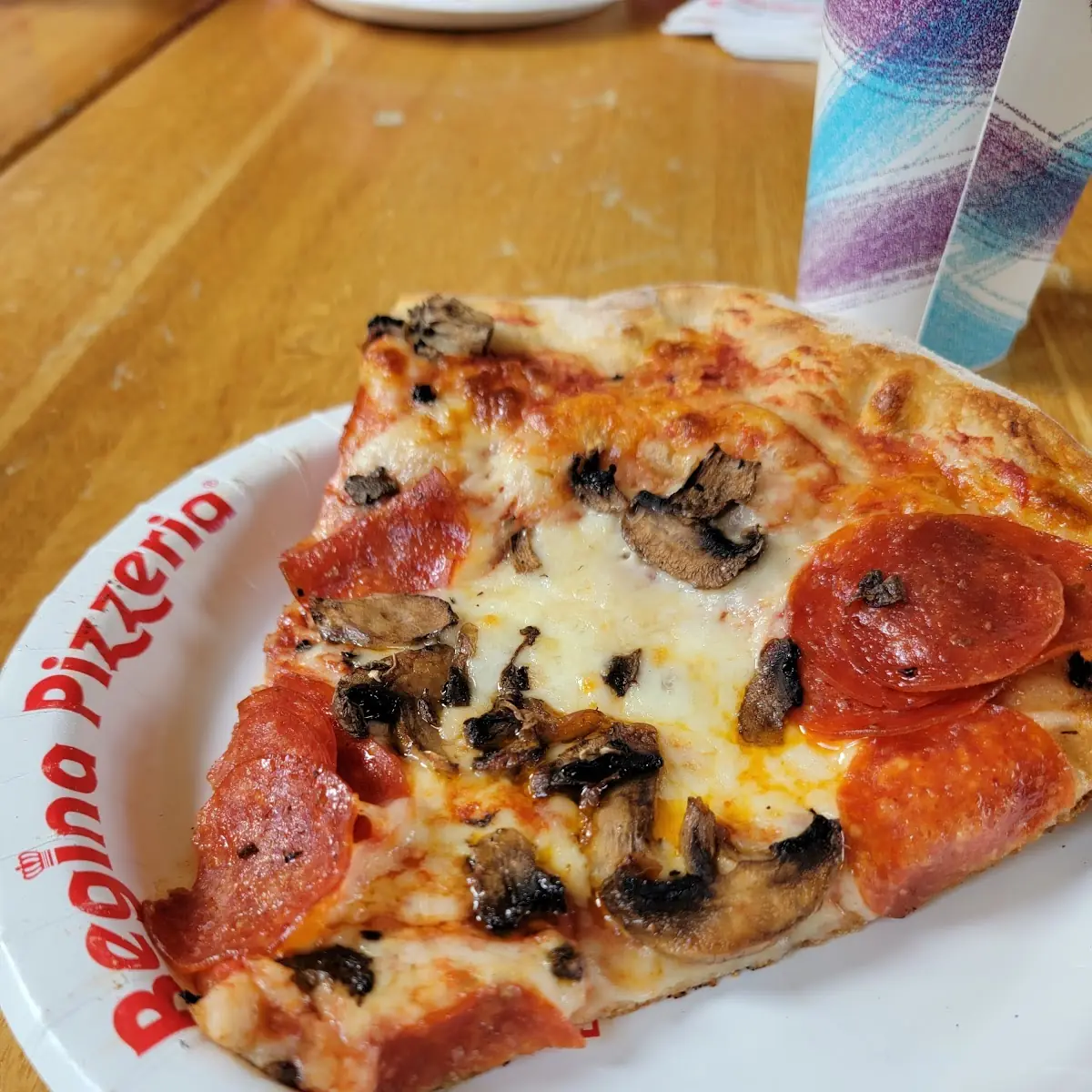 Pepperoni Mushroom Pizza Slice