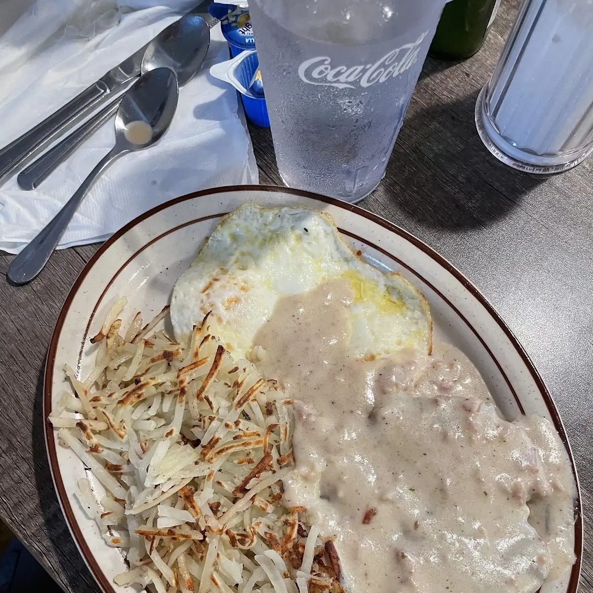 Biscuits Gravy and Eggs