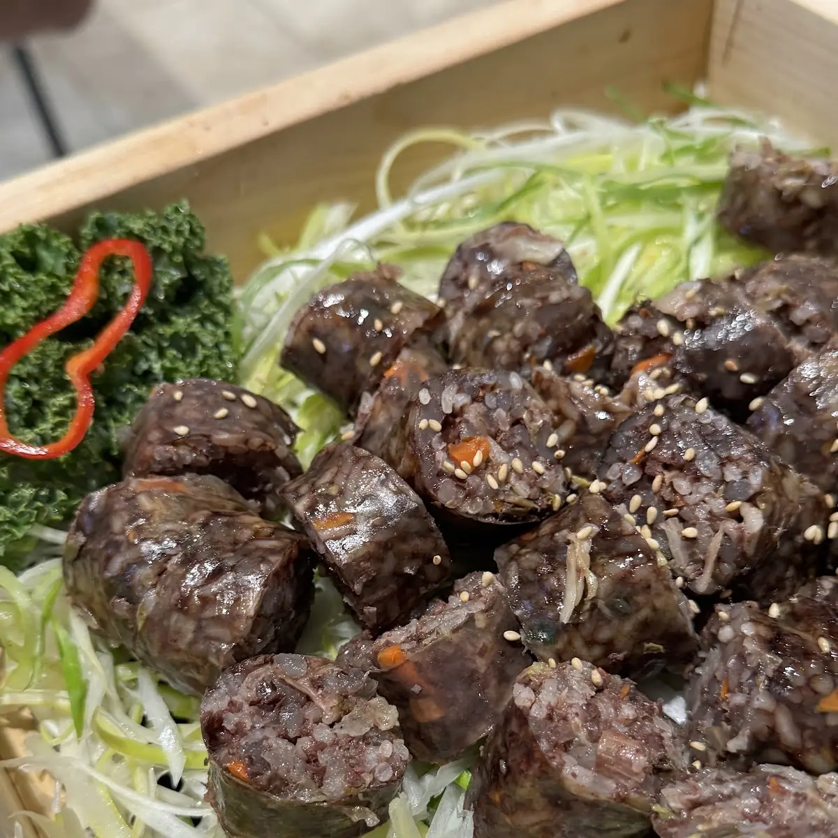 Blood Sausage with Garnish
