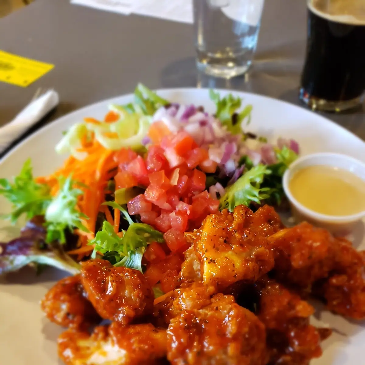 House Salad with Chicken Nuggets
