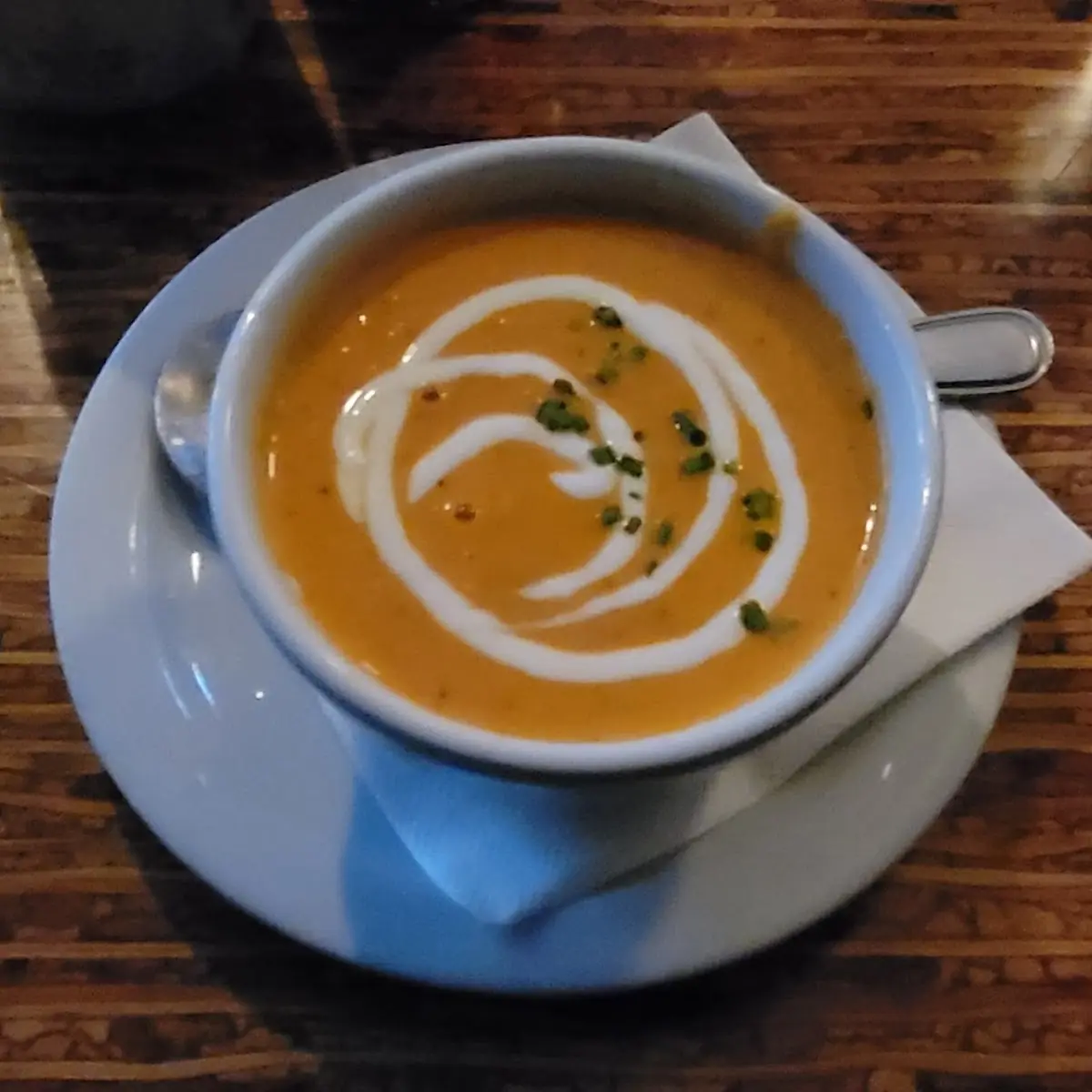Tomato Bisque Soup with Shrimp