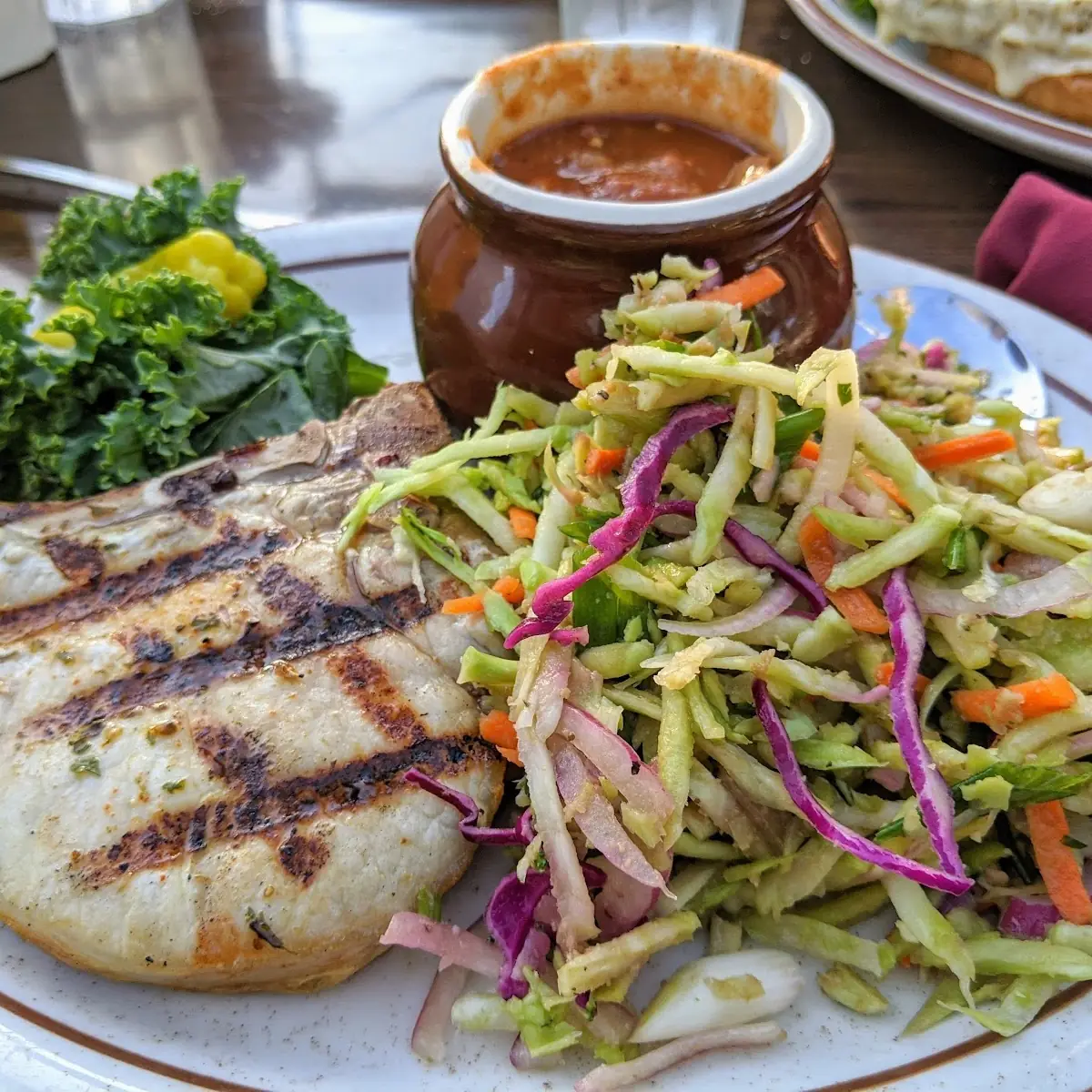 Pork Chop & Broccoli Slaw