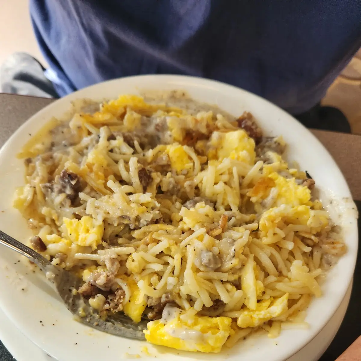 Sausage Egg and Cheese Hash Brown Bowl
