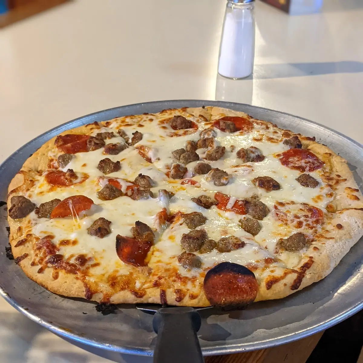 Pepperoni and Sausage Pizza
