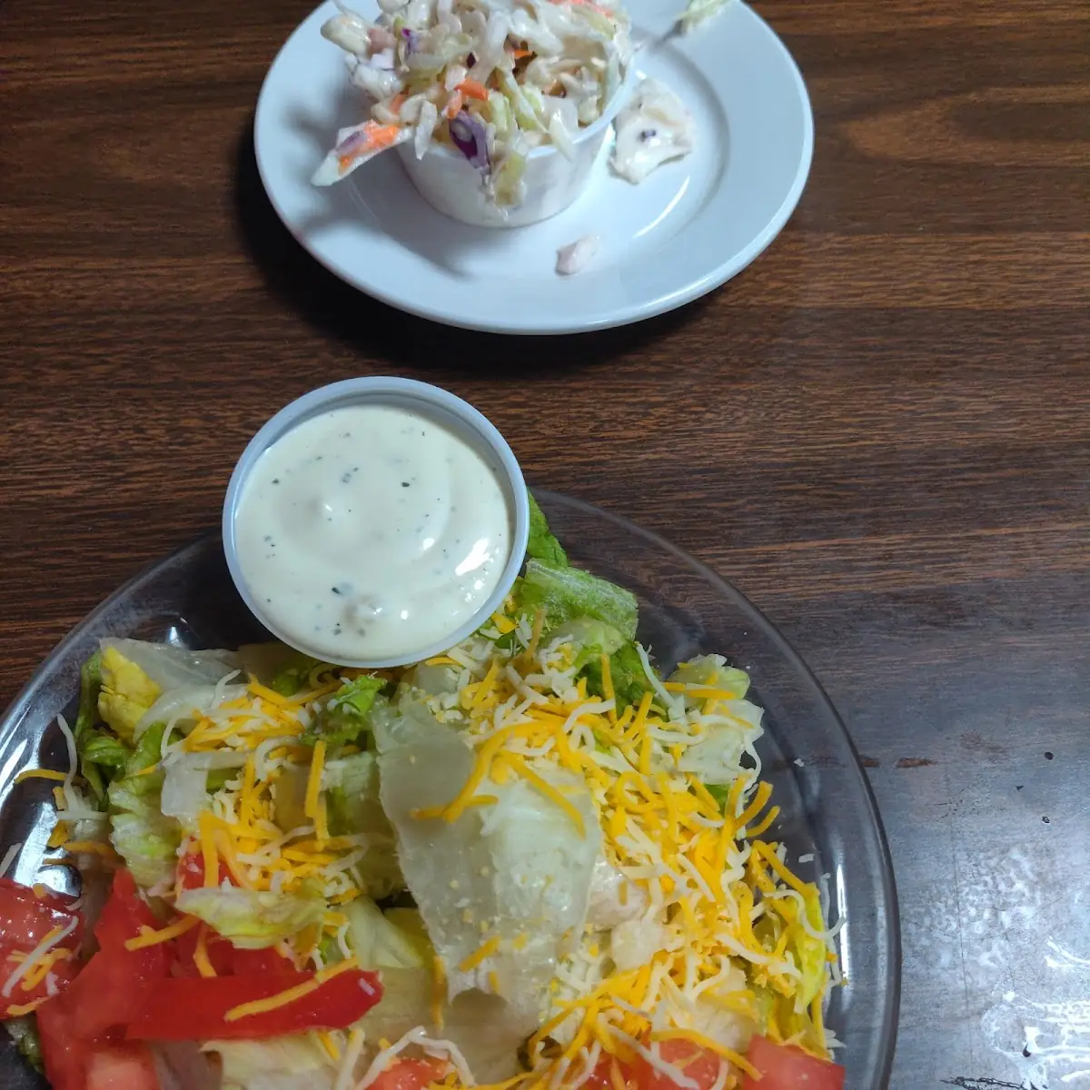 Side Salad and Coleslaw