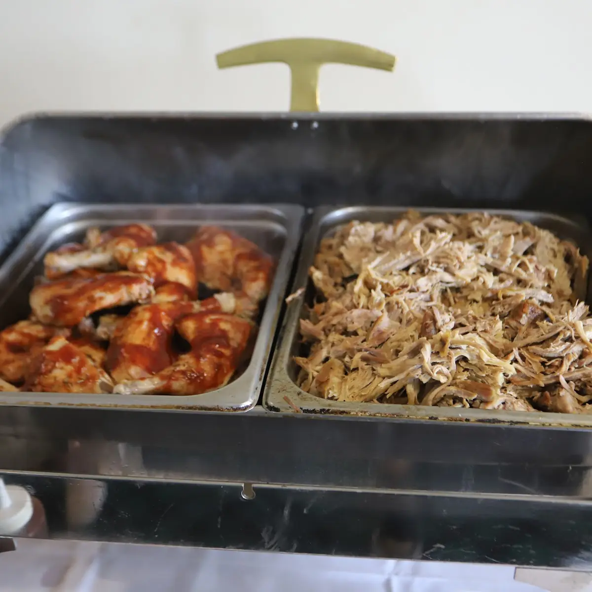 BBQ Chicken Quarters and Pulled Pork
