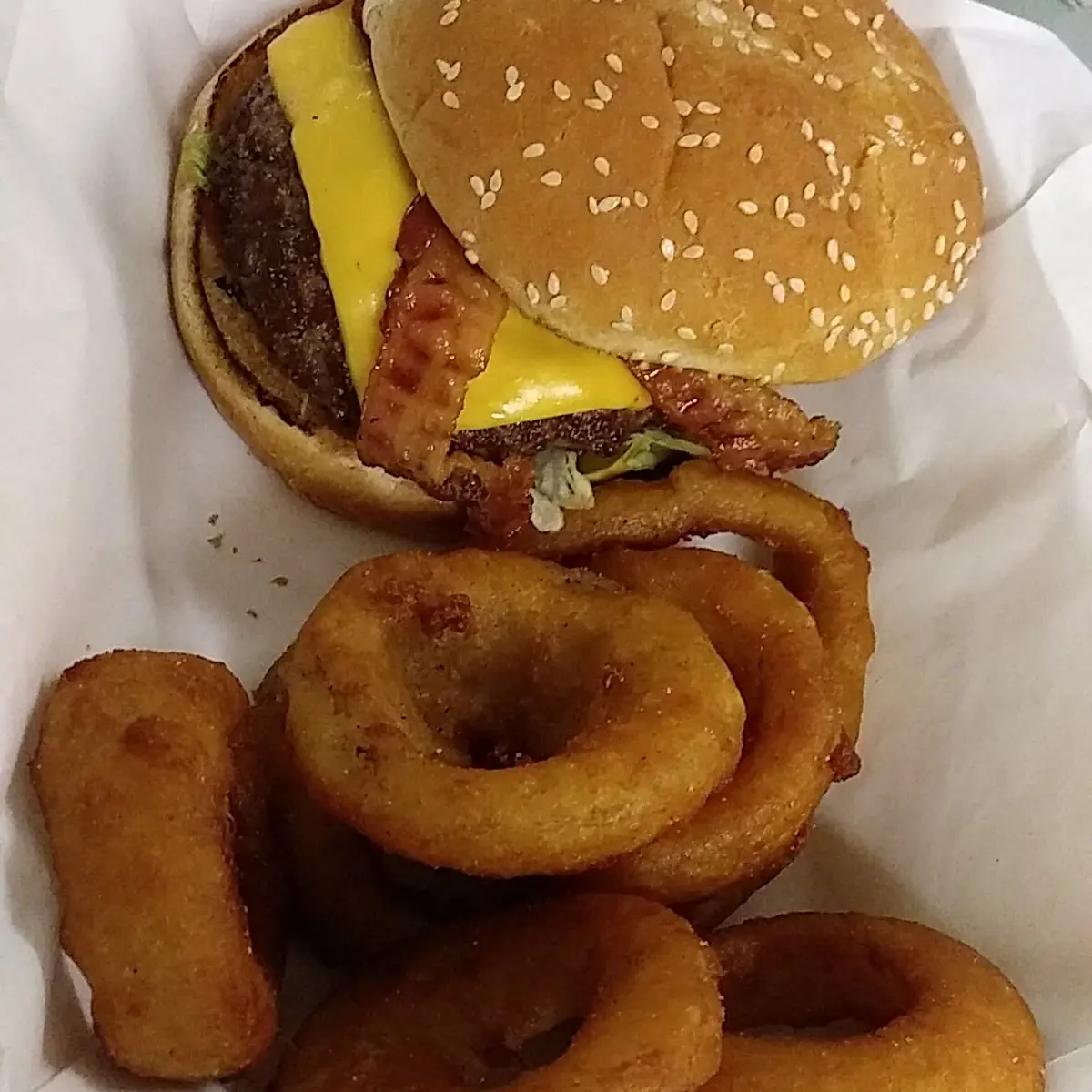 Bacon Cheese Burger Onion Rings