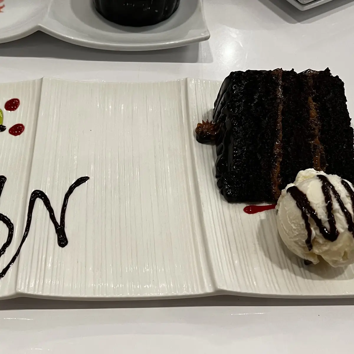 Chocolate Cake with Ice Cream
