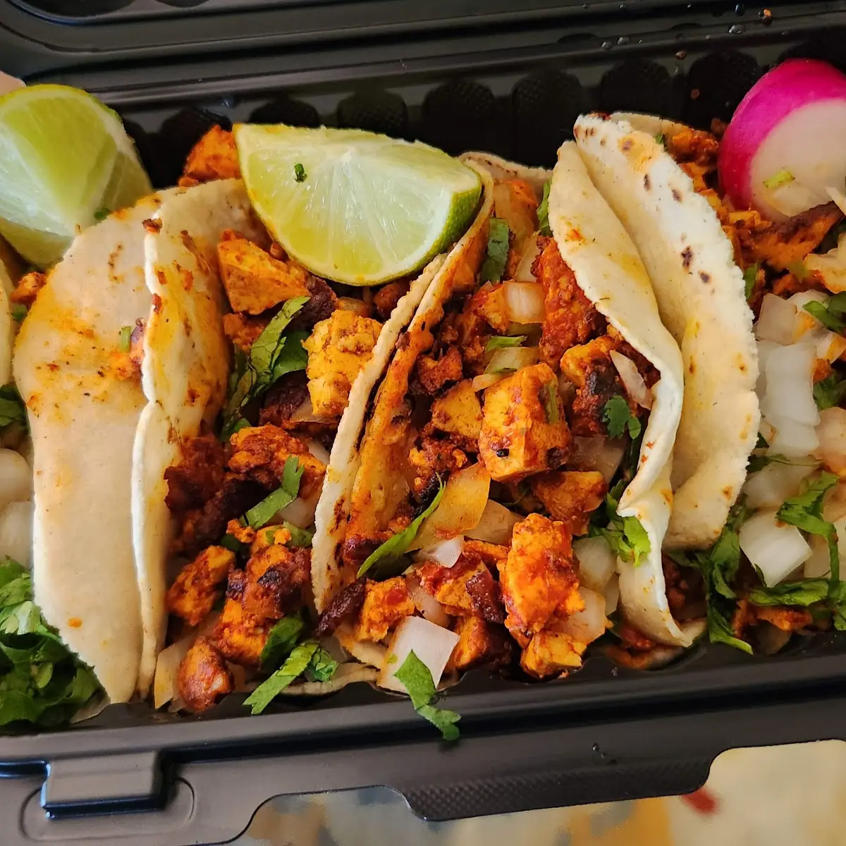 Tacos Mexicanos with Tofu Chorizo