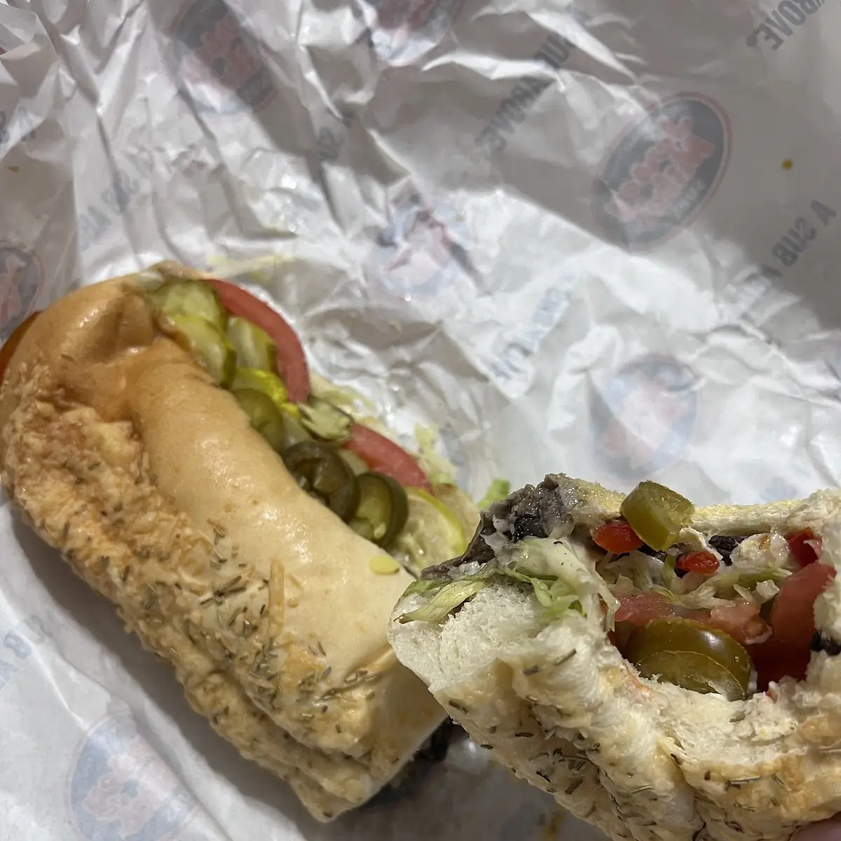 Mushroom Pepper Lettuce Tomato Slices Sub