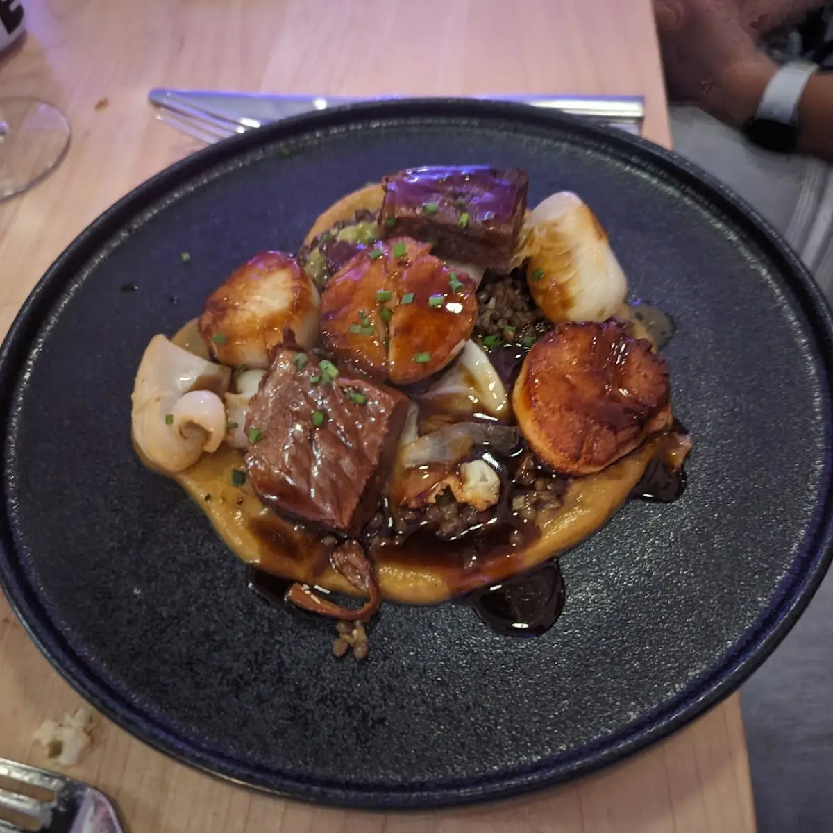 Scallops Braised Short Rib