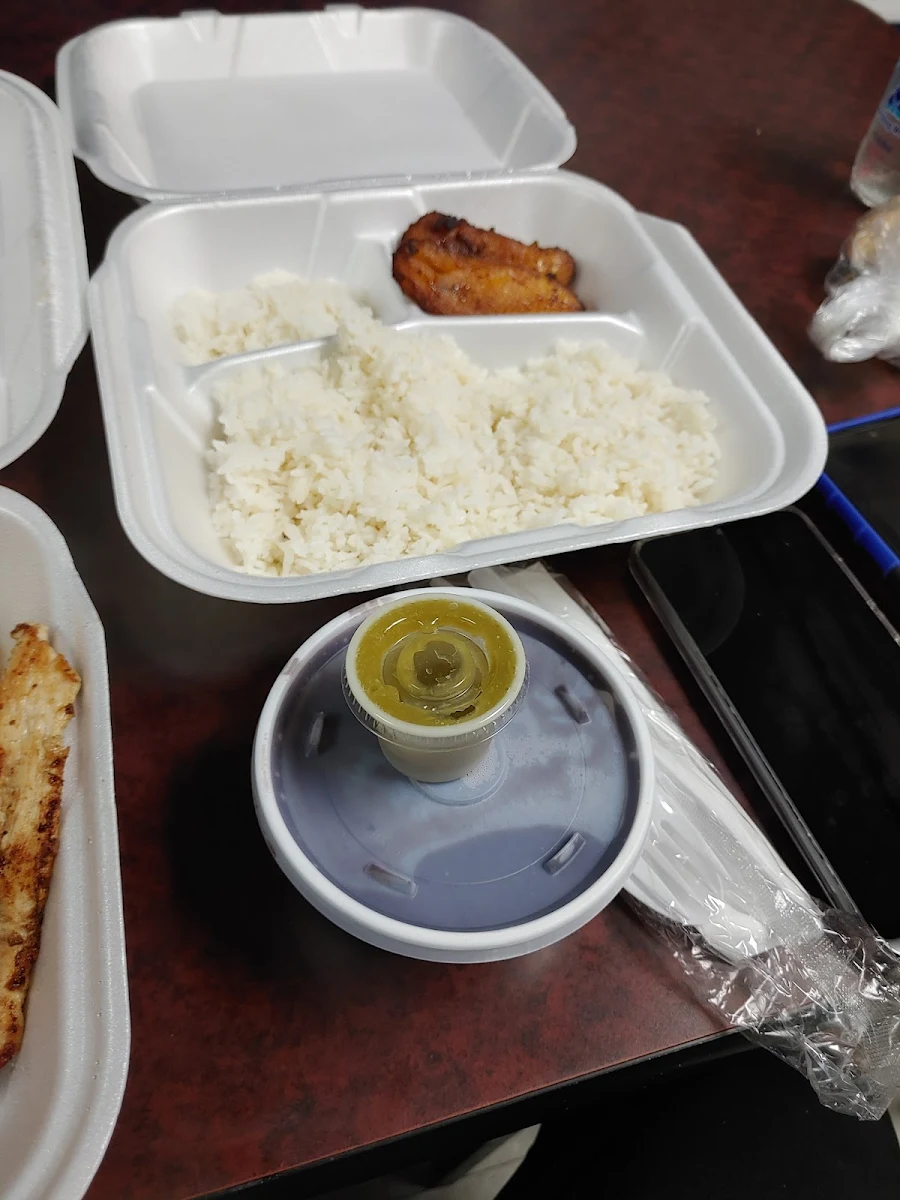 Rice Beans and Fried Plantains