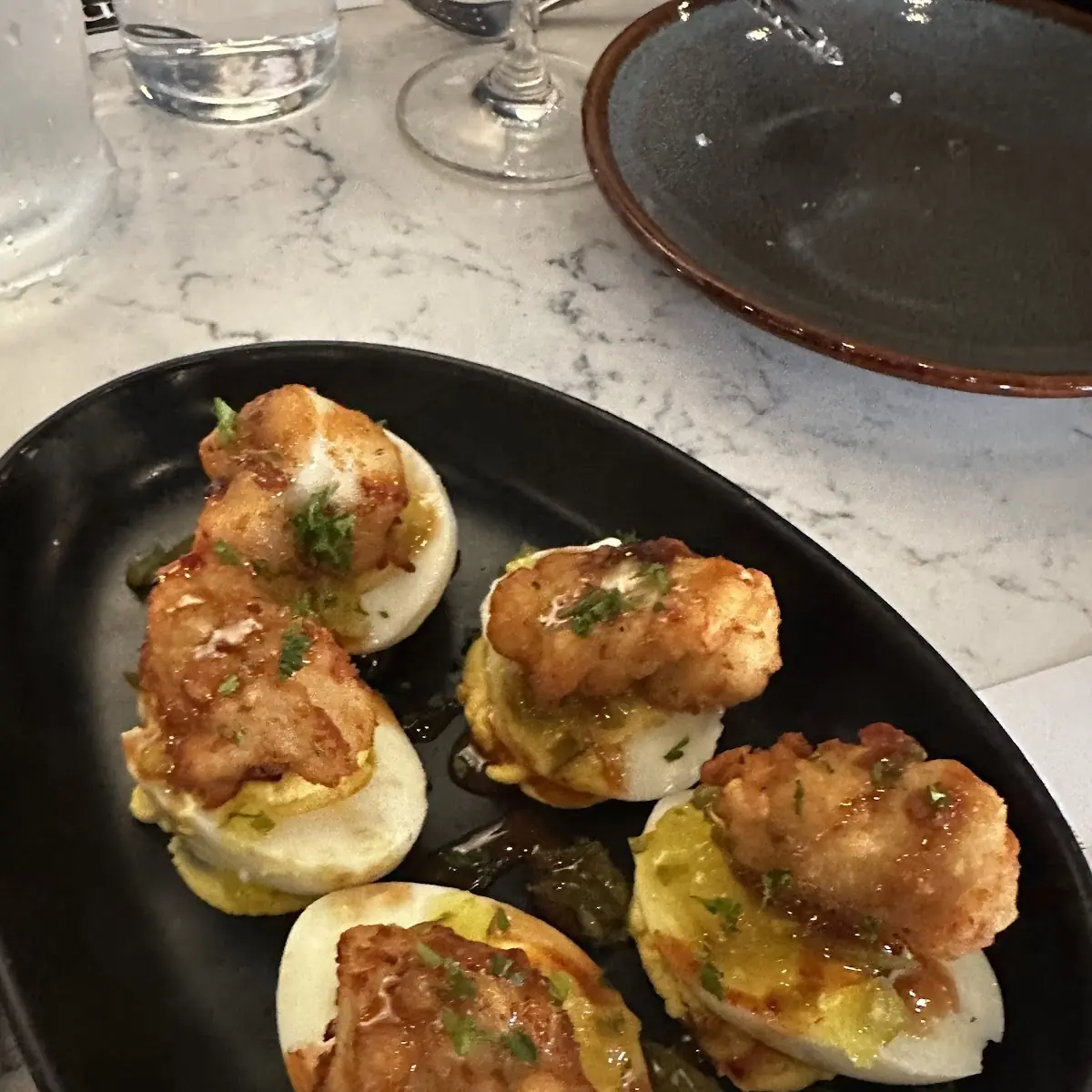 Fried Chicken Devil Eggs