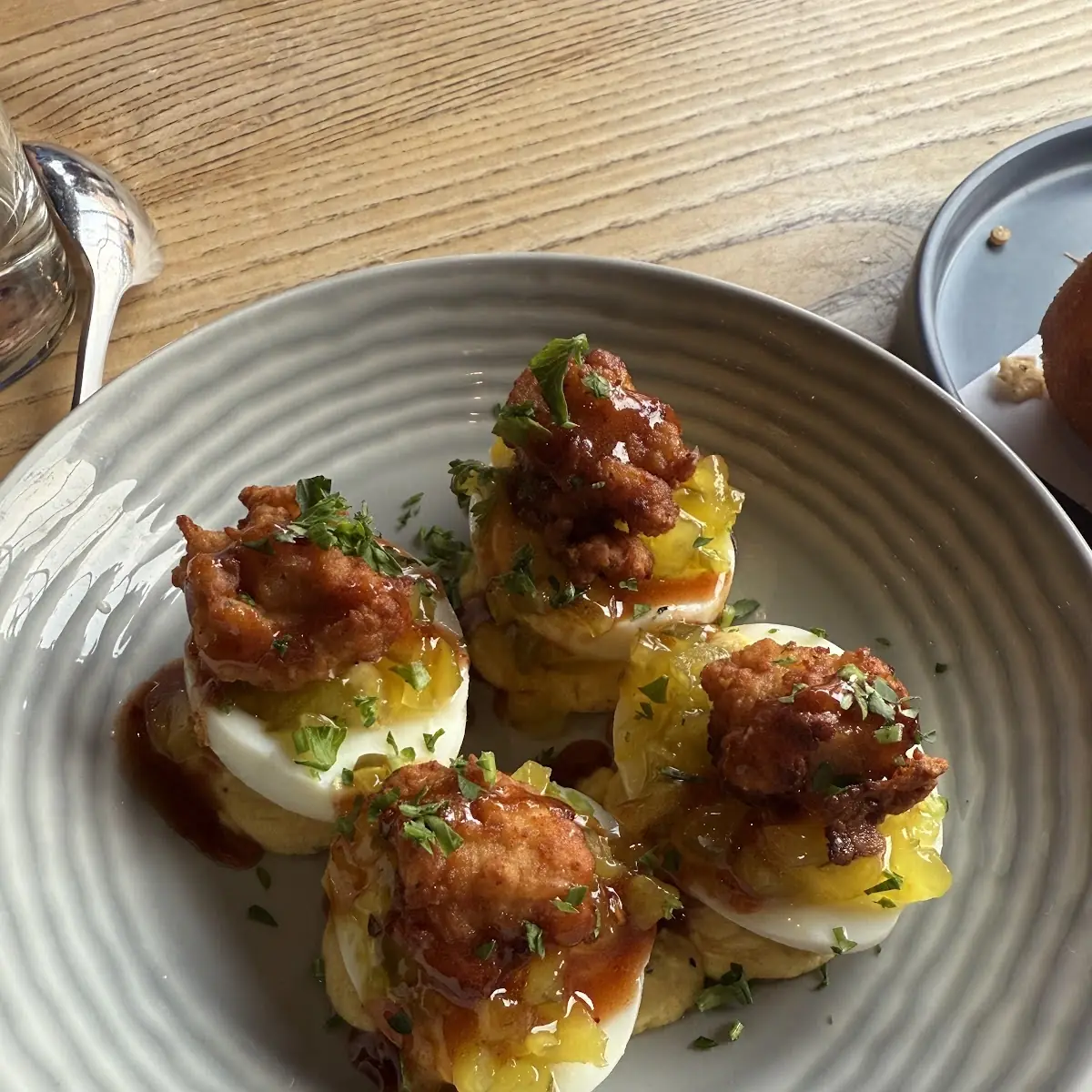 Fried Chicken Deviled Eggs