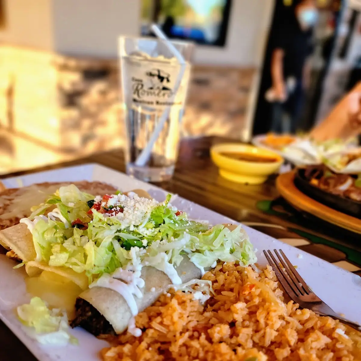 Sizzling Chicken and Shrimp Burrito