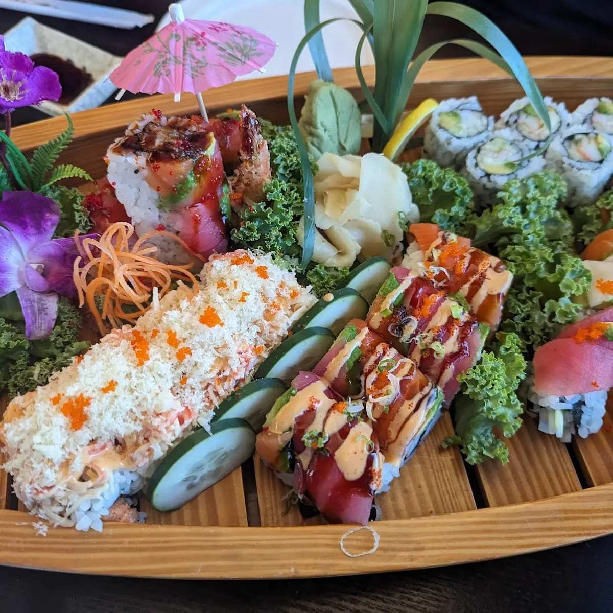 Dynamite Roll Titanic Roll Rainbow Roll Riverdale Roll California Roll