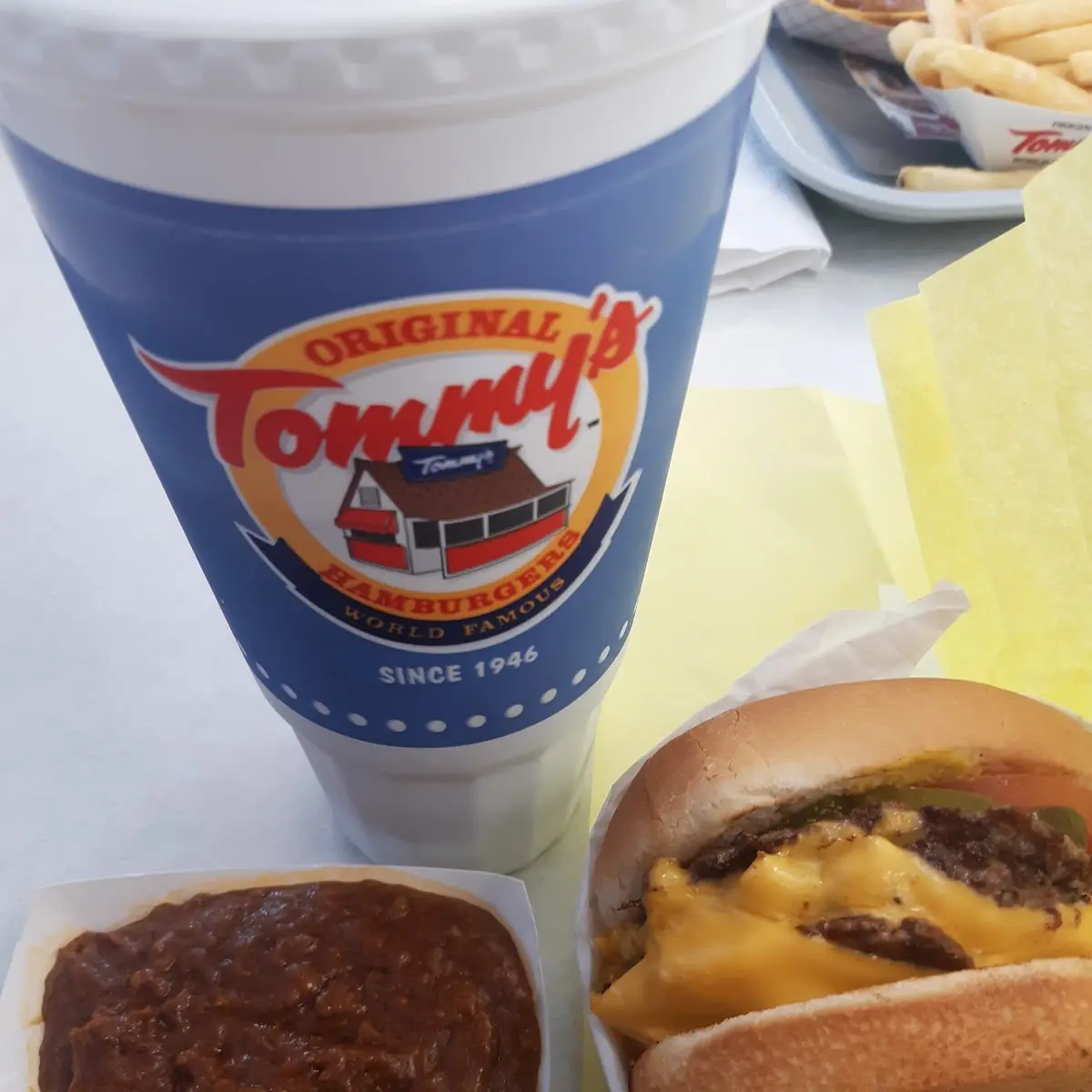 Triple Cheeseburger with Chili on the Side