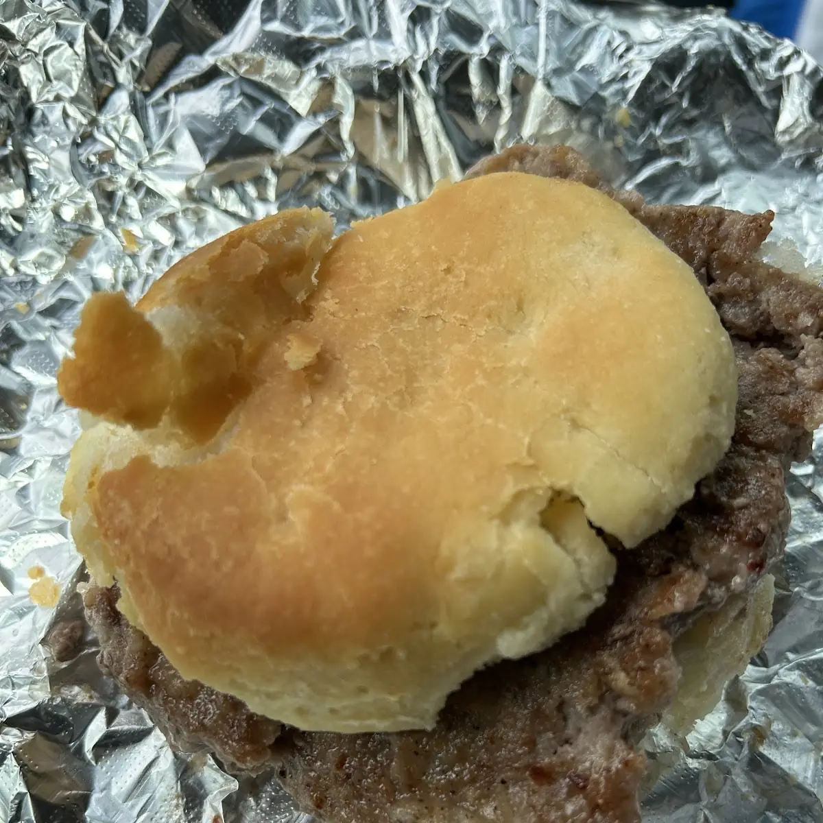 Steak Biscuit with Strawberry Jam