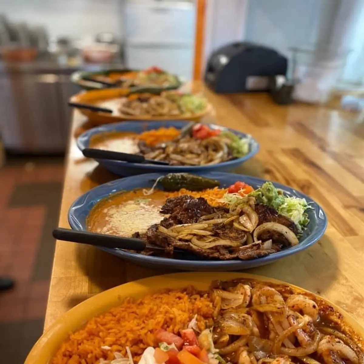 One Beef Taco Mexican Rice and Fried Beans
