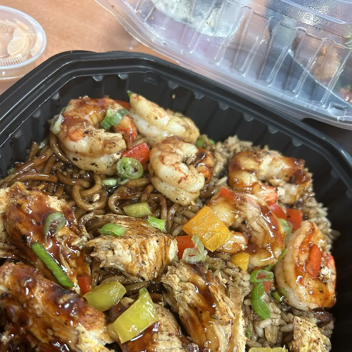 Wings and Shrimp Fried Rice
