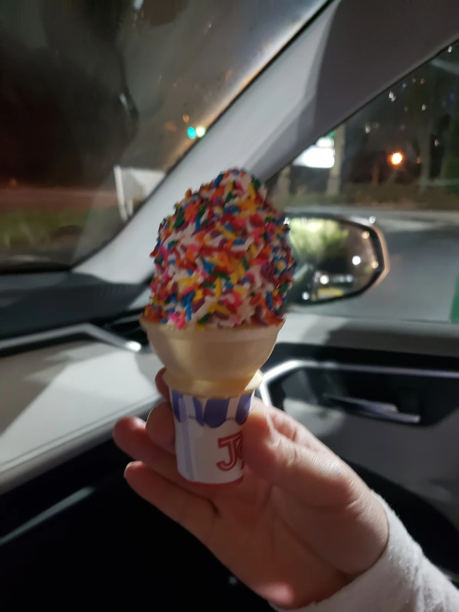 Soft Serve Ice Cream Cone and Sprinkles