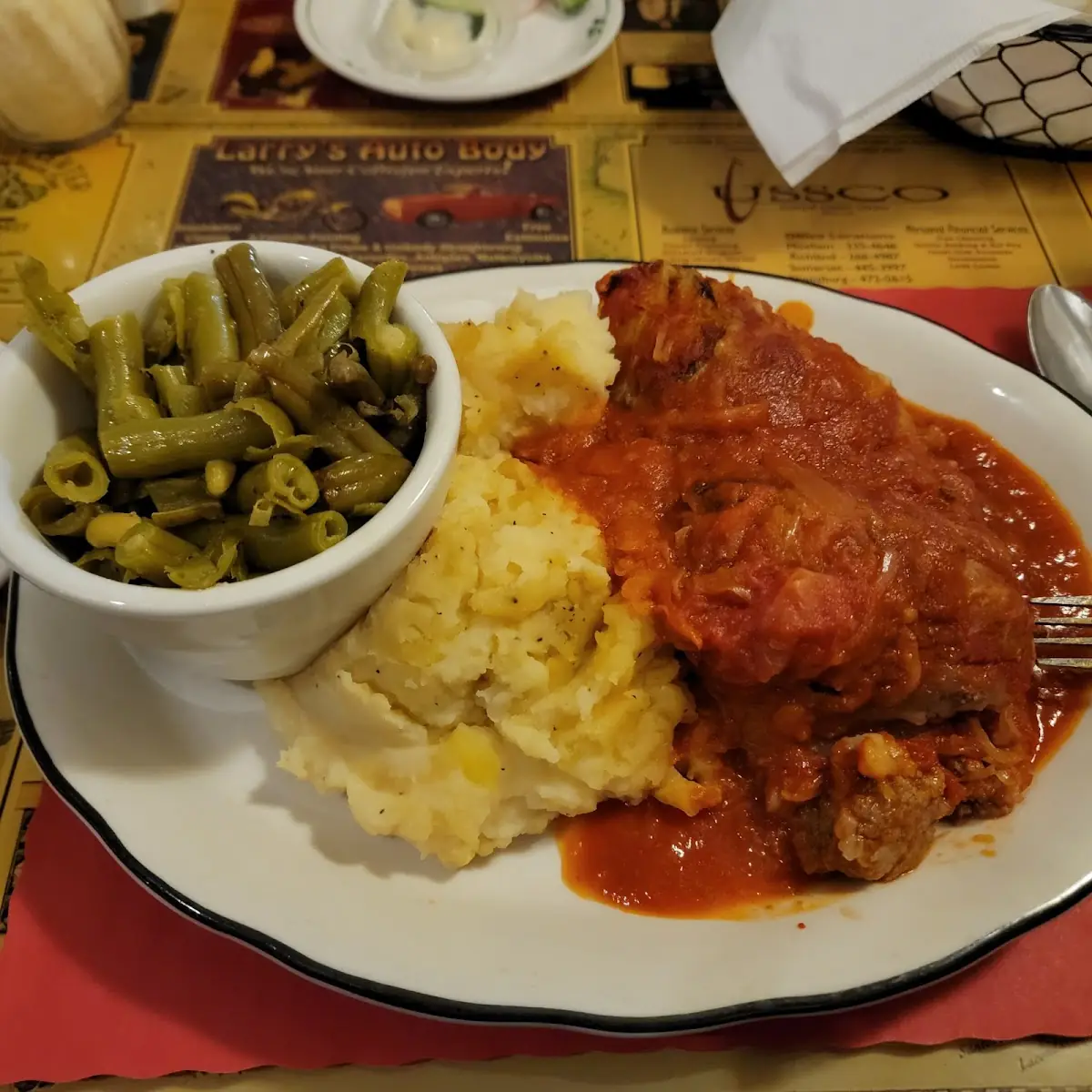 Two Pigs in Blanket Mashed Potatoes Green Beans Special