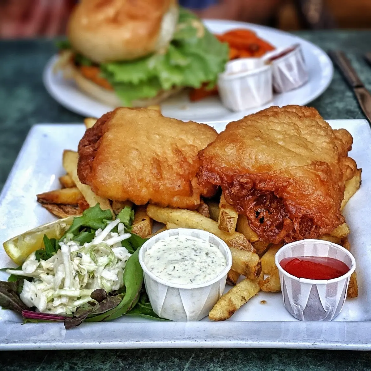 Halibut Fish & Chips, Hummingbird Pub & Family Restaurant
