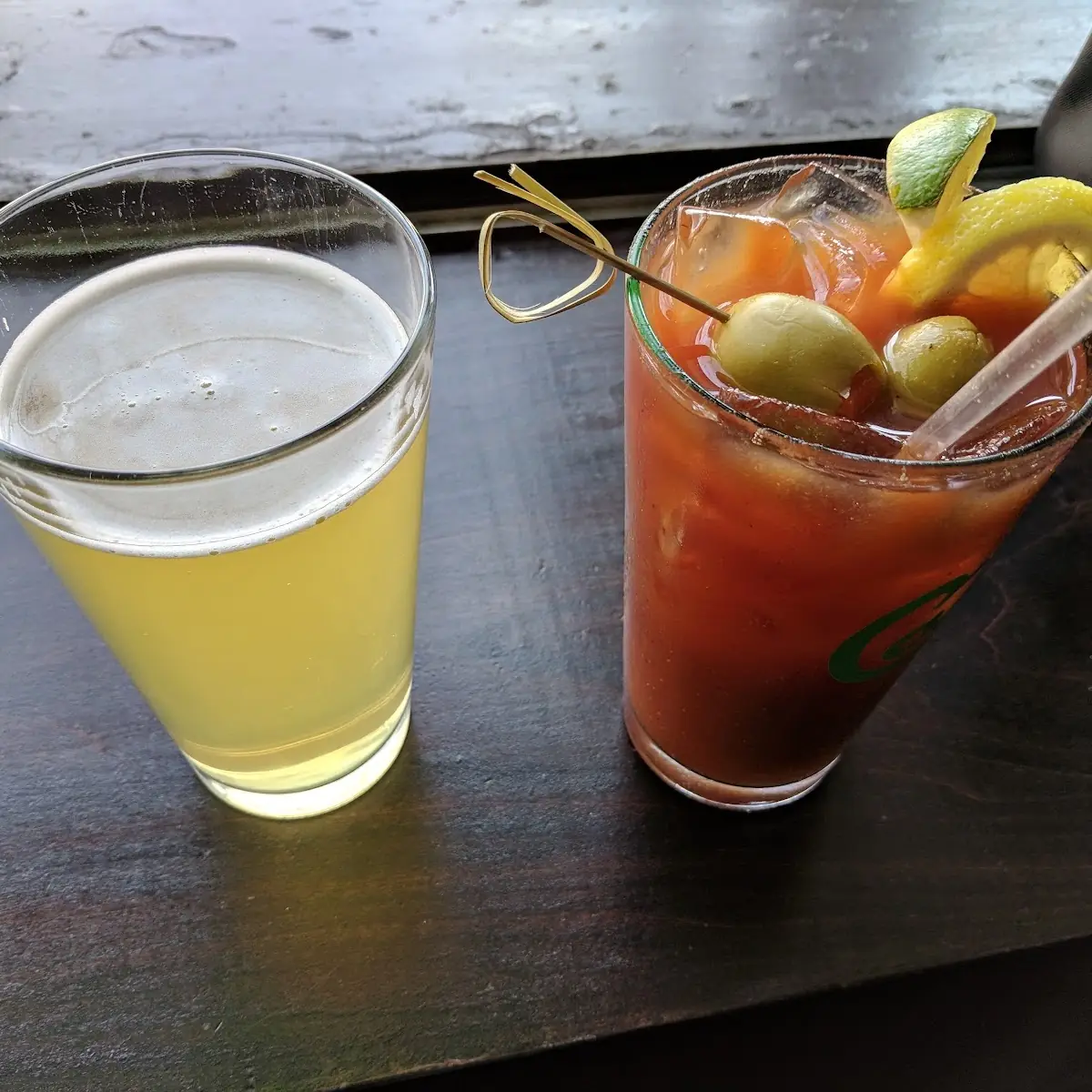 Allagash White and Bloody Mary