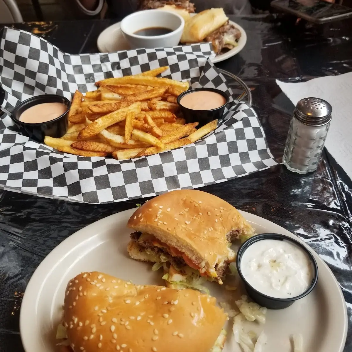 Cheeseburger and a Philly Cheese Steak