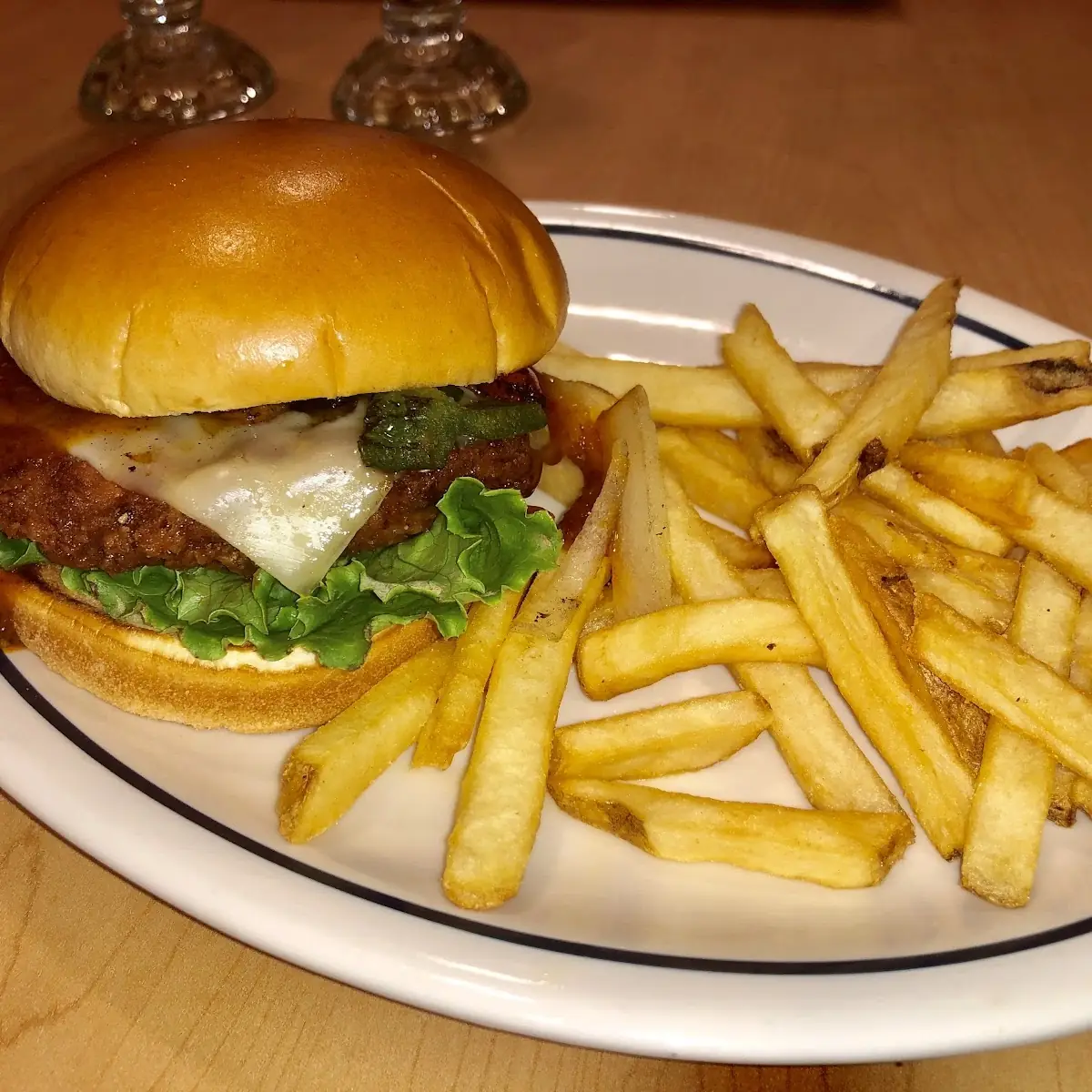 Chicken Burger and Fries