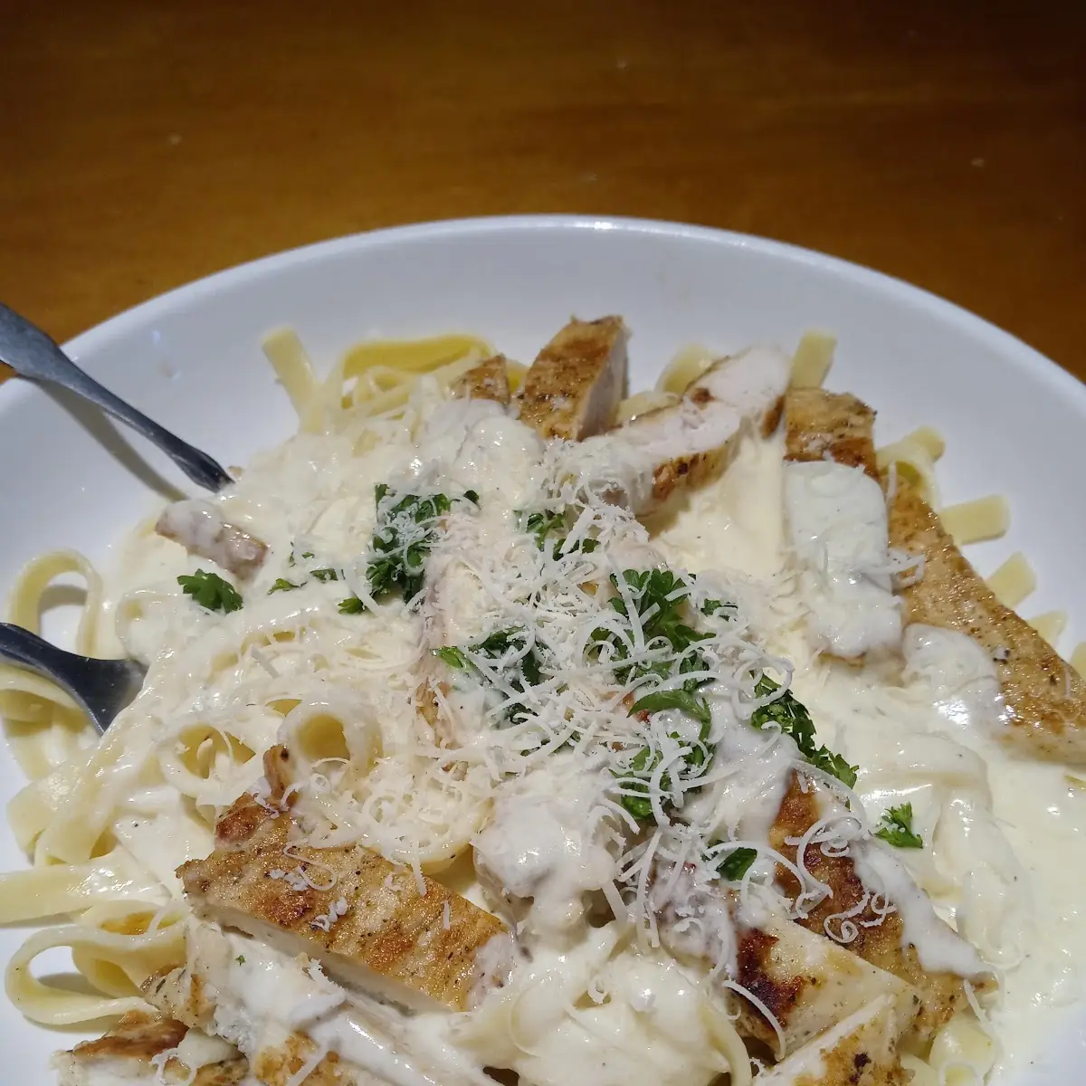 Chicken Parmesan with Alfredo Pasta