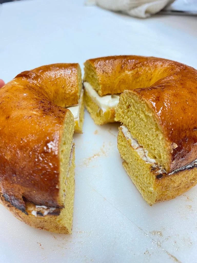 Bagel with Cream Cheese and Butter