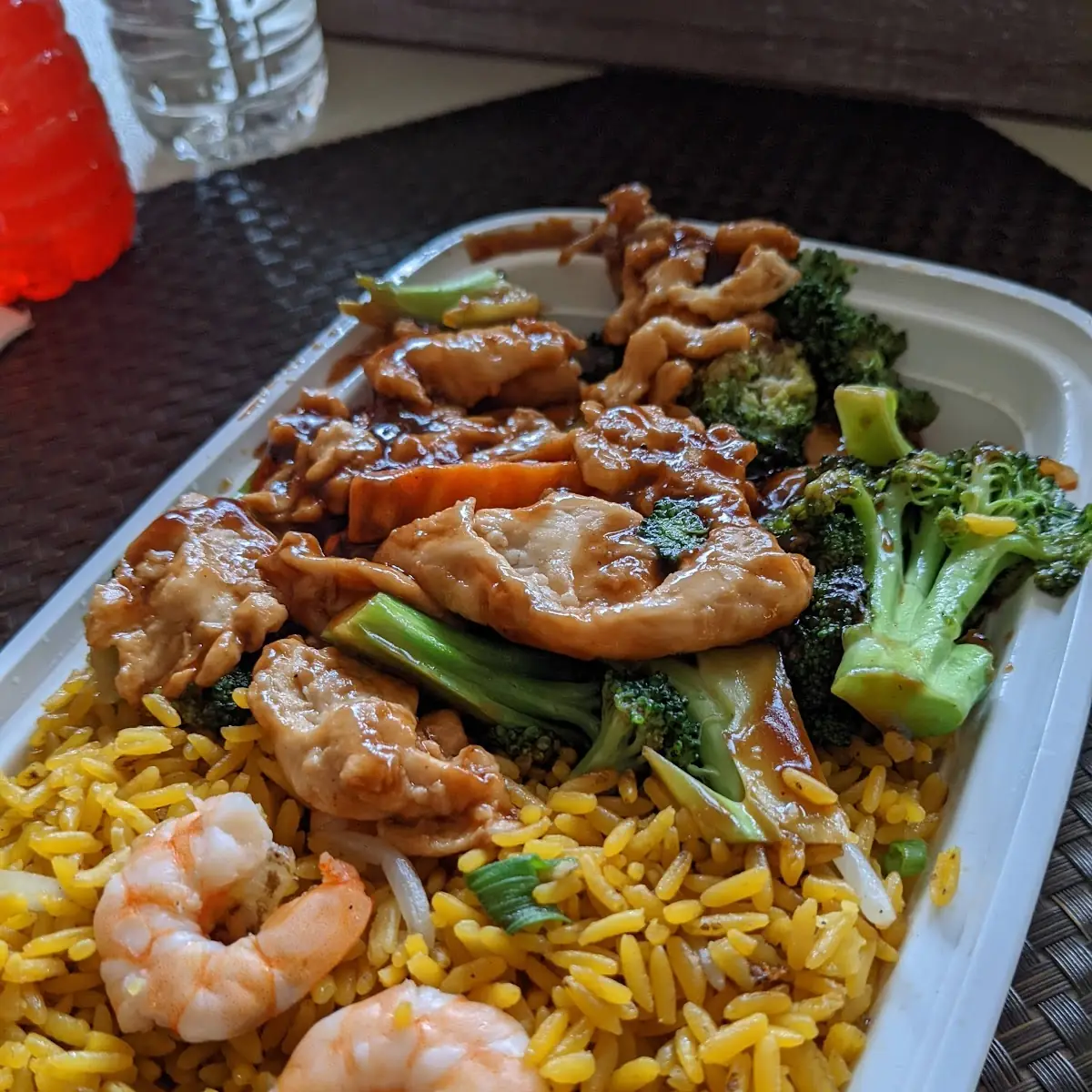 Shrimp Fried Rice Chicken and Broccoli
