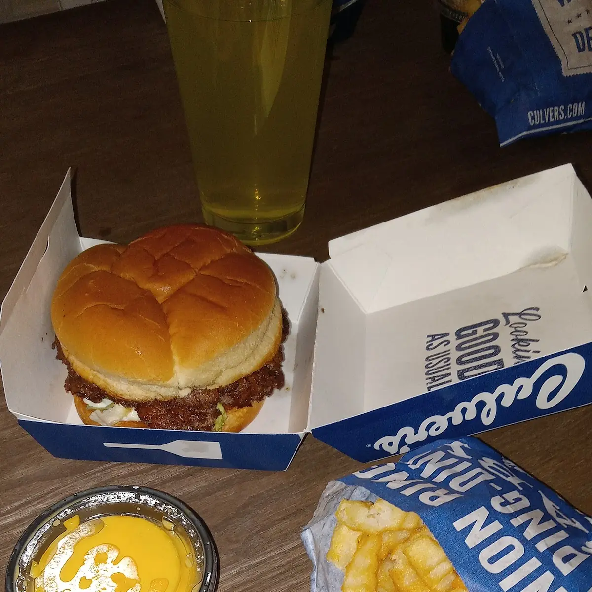 Double Hamburger and Fries