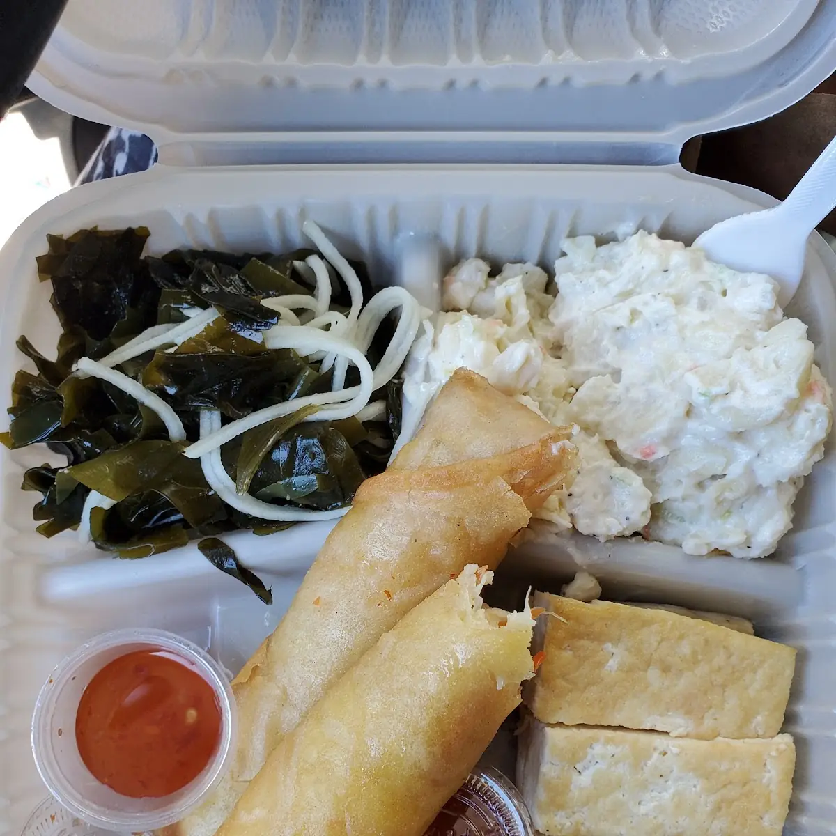 Seaweed Mac Salad Spring Rolls & Tofu