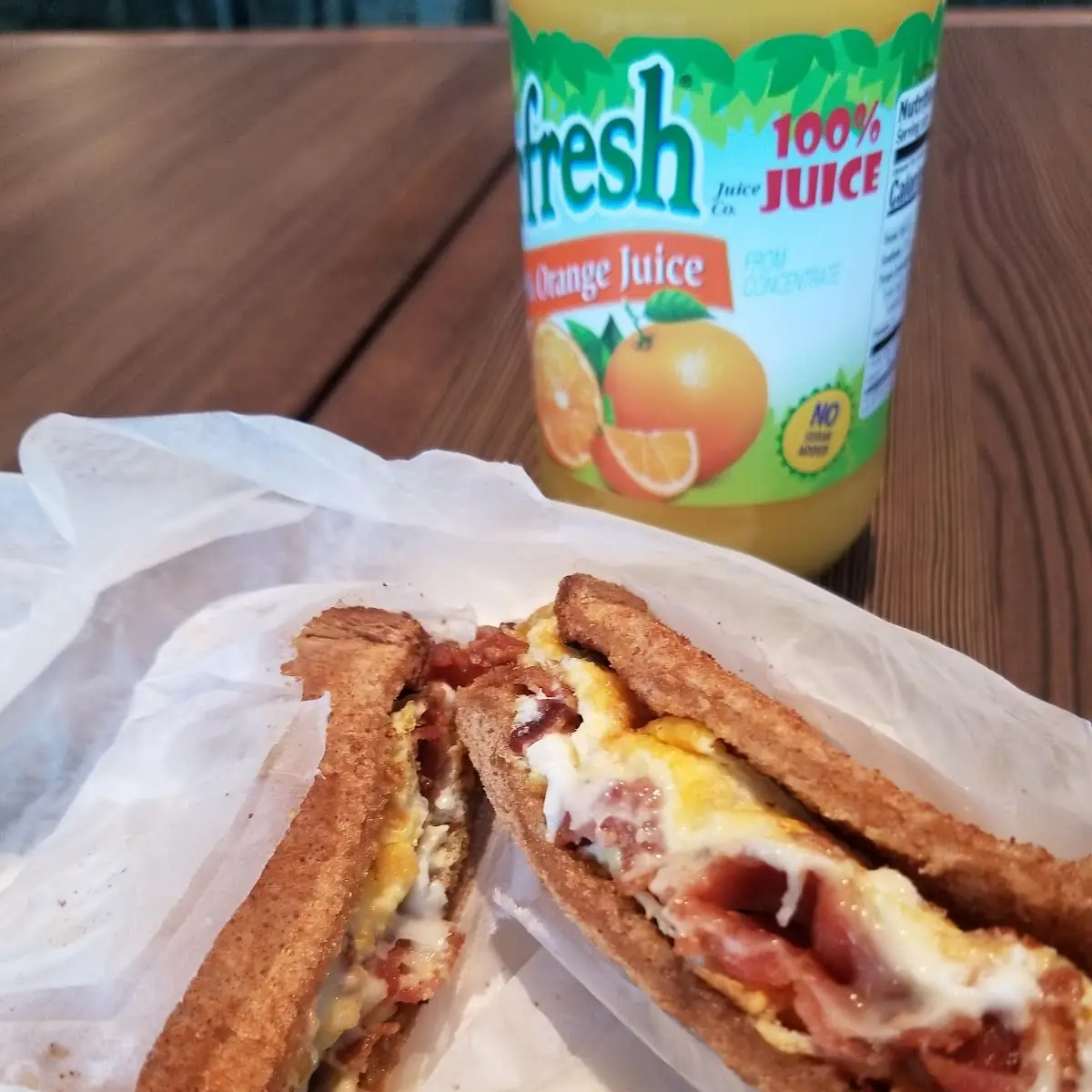 Bacon Egg Cheese Sandwich Wheat Bread