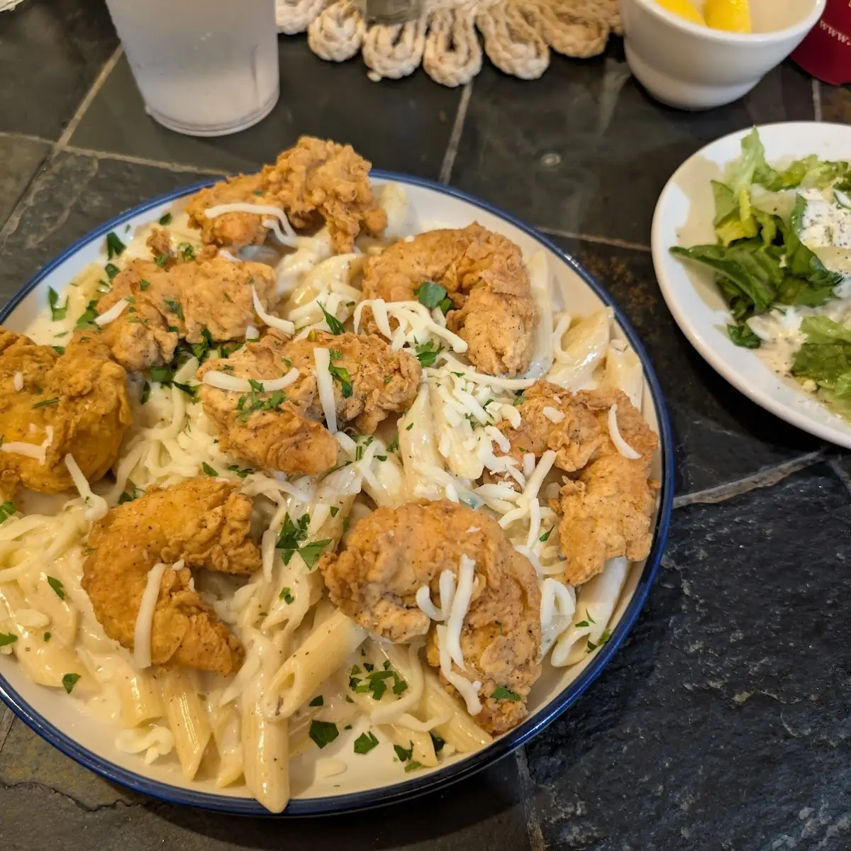 Fried Shrimp Fettuccine