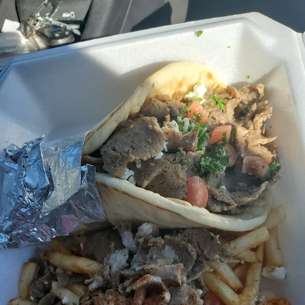 Big Gyro and Loaded Fries