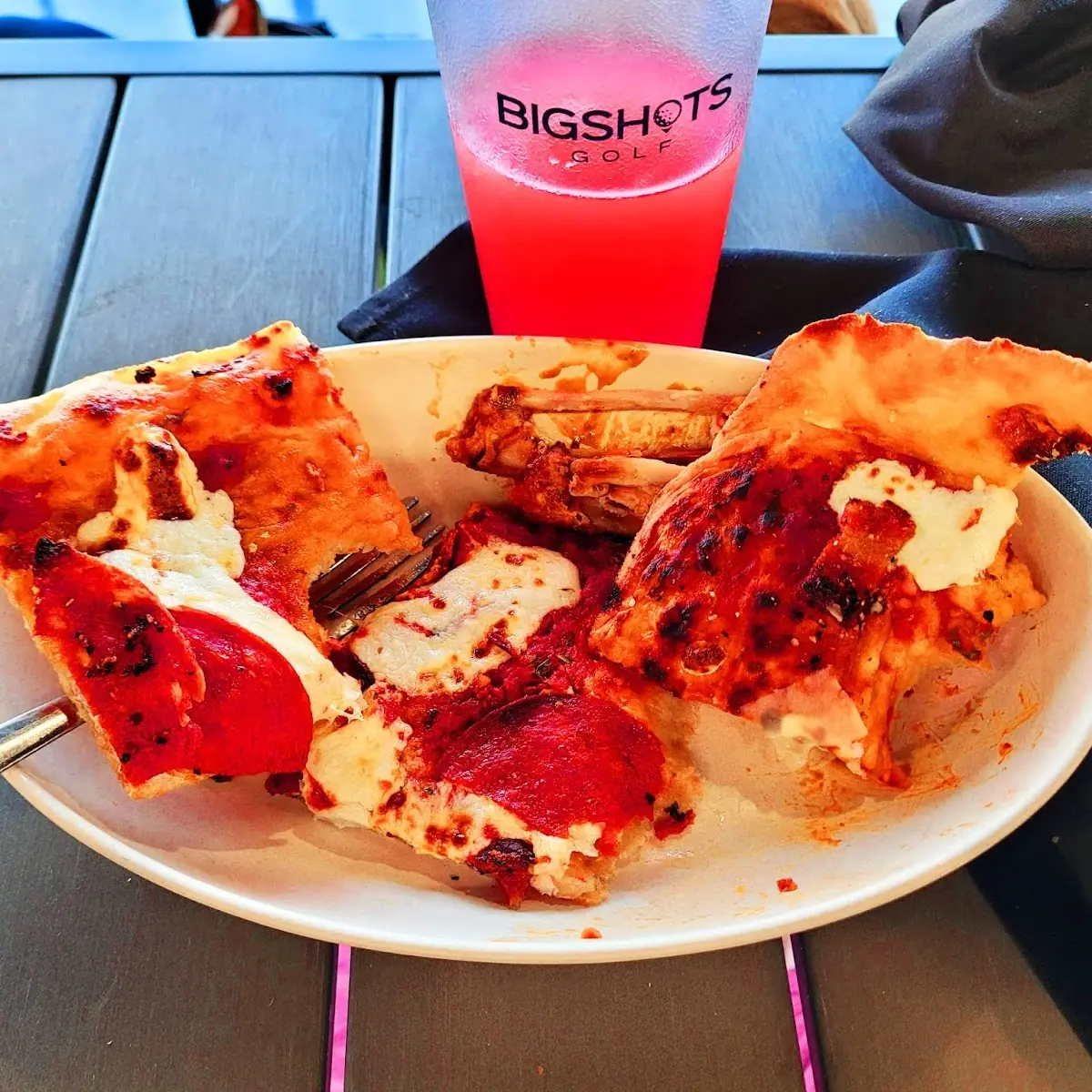 The Big Pig Pizza with Cherry Lemonade