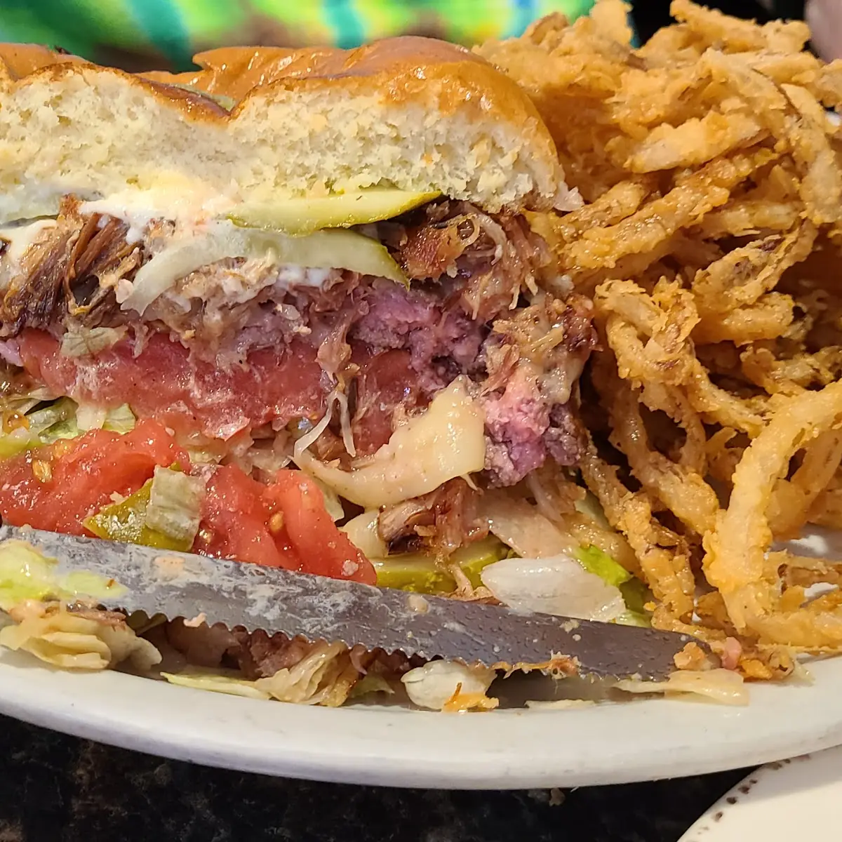 Hot Mess Pastrami Melt Sandwich
