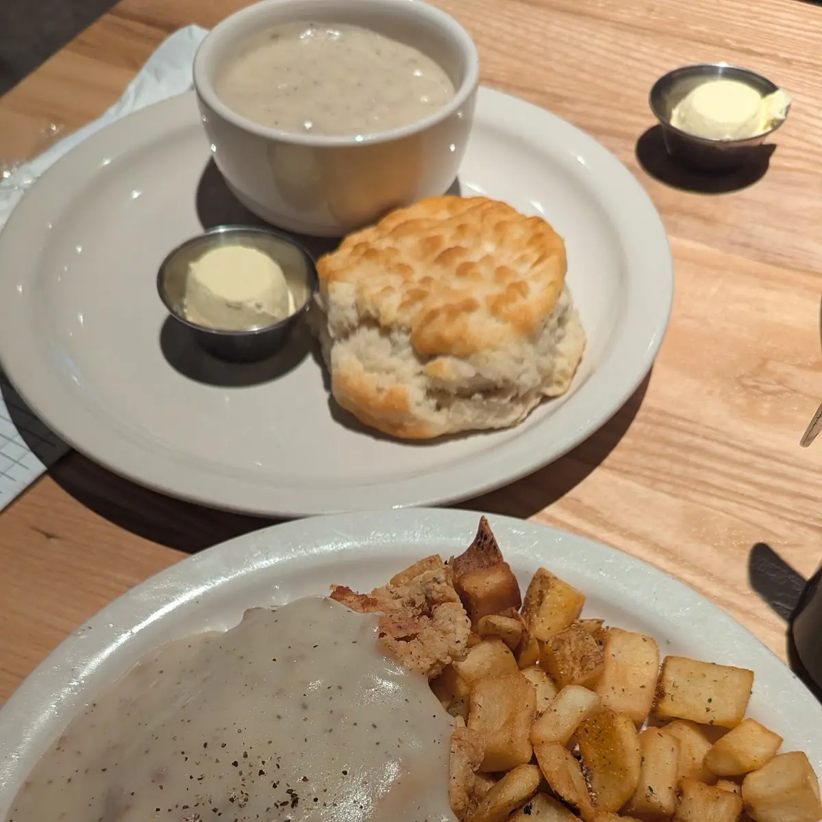 Chicken Fried Steak and Eggs with Hash Browns