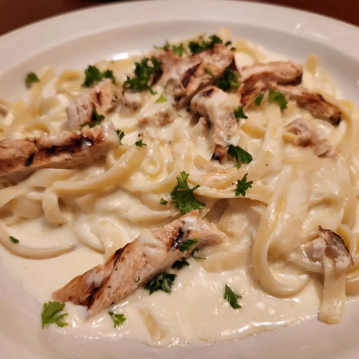 Linguini Alfredo with Grilled Chicken