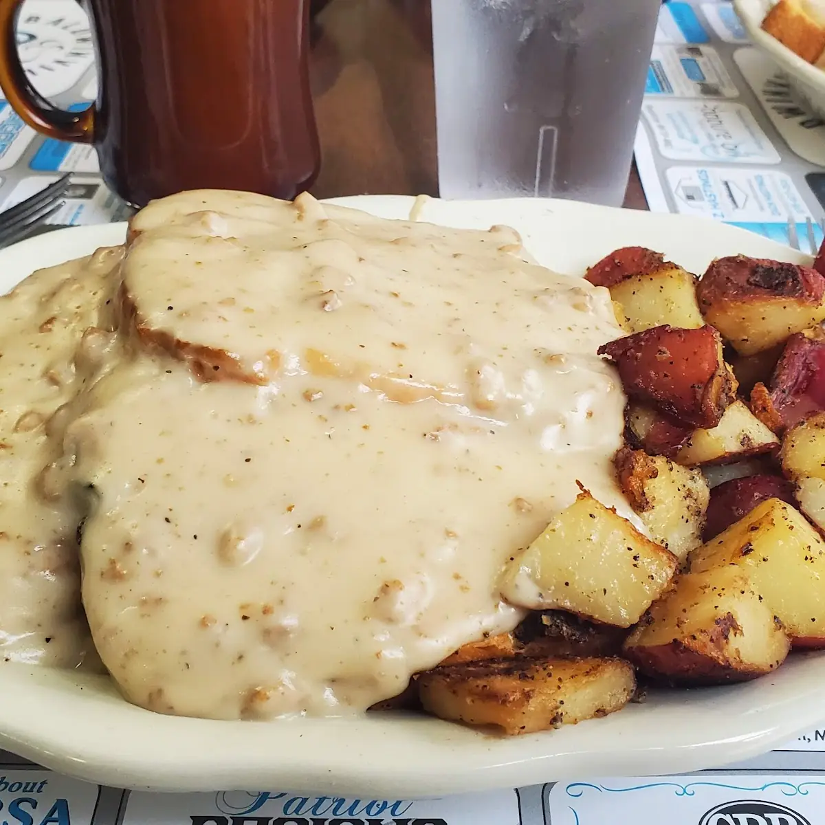 Sausage Gravy over Toast