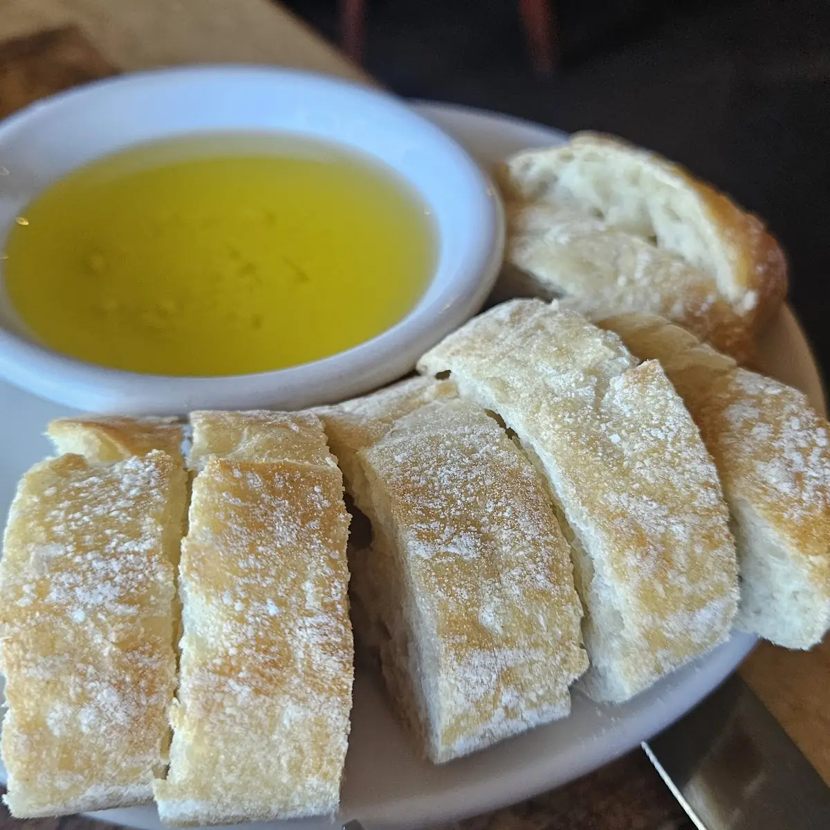 Sliced Bread with Olive Oil