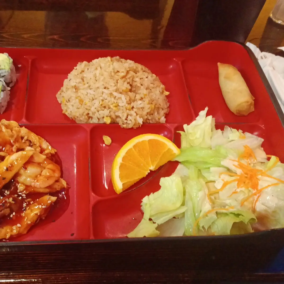 Teriyaki Beef Shrimp Chicken Bento Box