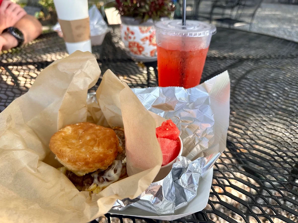 Sausage Egg and Cheese Breakfast Biscuit