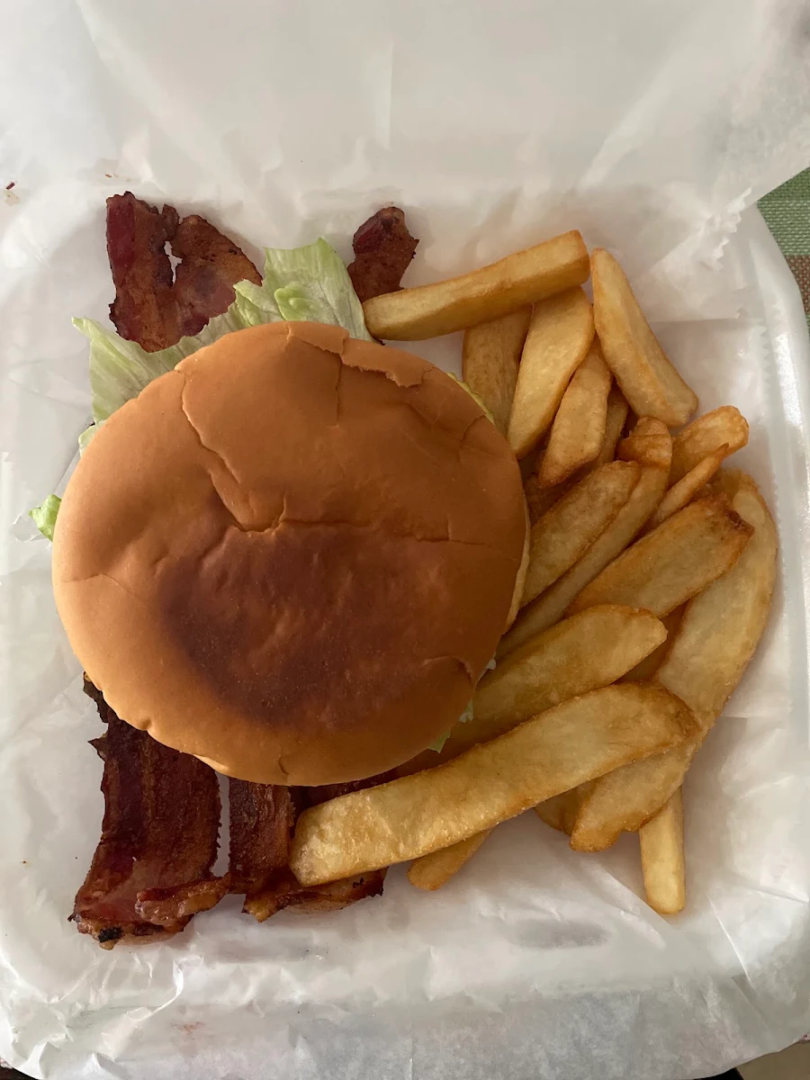 Bacon Cheeseburger and Fries